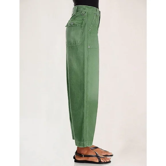 Flamingals Straight Wide Leg Jeans for Women Mid Waisted Casual Raw Hem Denim - Picture 3 of 6